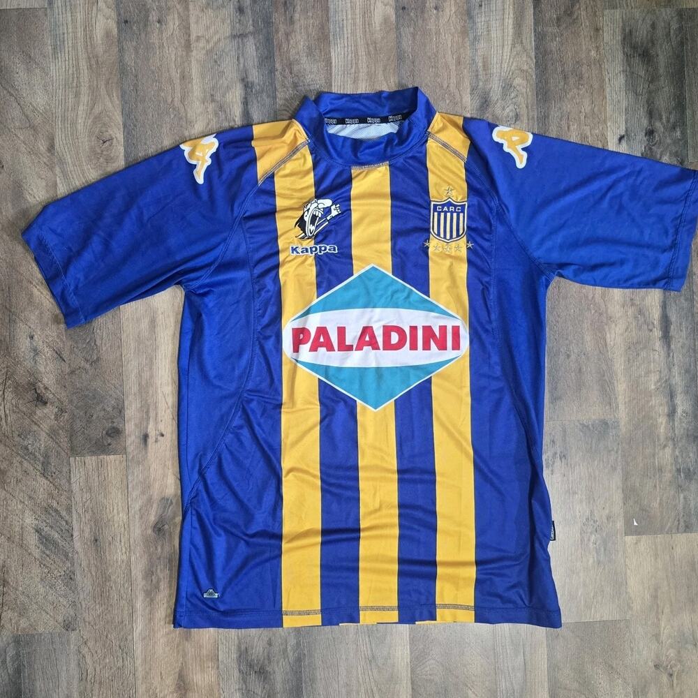 Kappa Rosario Central Soccer Jersey XL Blue Yellow Paladini Sponsor